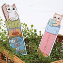 30pcs/lot Cute Funny Cat Shaped Paper Bookmark Gift Stationery Film Book_Mark