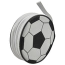 Football Ptint Zippered 24 Pcs CD DVD Round Wallet bag Black White X3A4