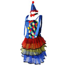 Colorful Circus Clown Costume Princess Fancy Dress Canival Christmas Outfit