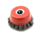 3â€ Knot Type Fine Wire Cup Brush Wheel 5/8" Arbor FITS 4-1/2" Angle Grinder  LJ