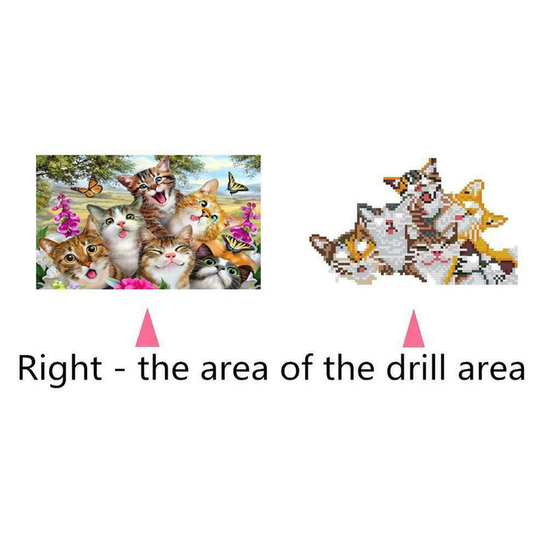 5D DIY Diamond Painting Cat Cross Stitch Embroidery Mosaic Kit Needlework