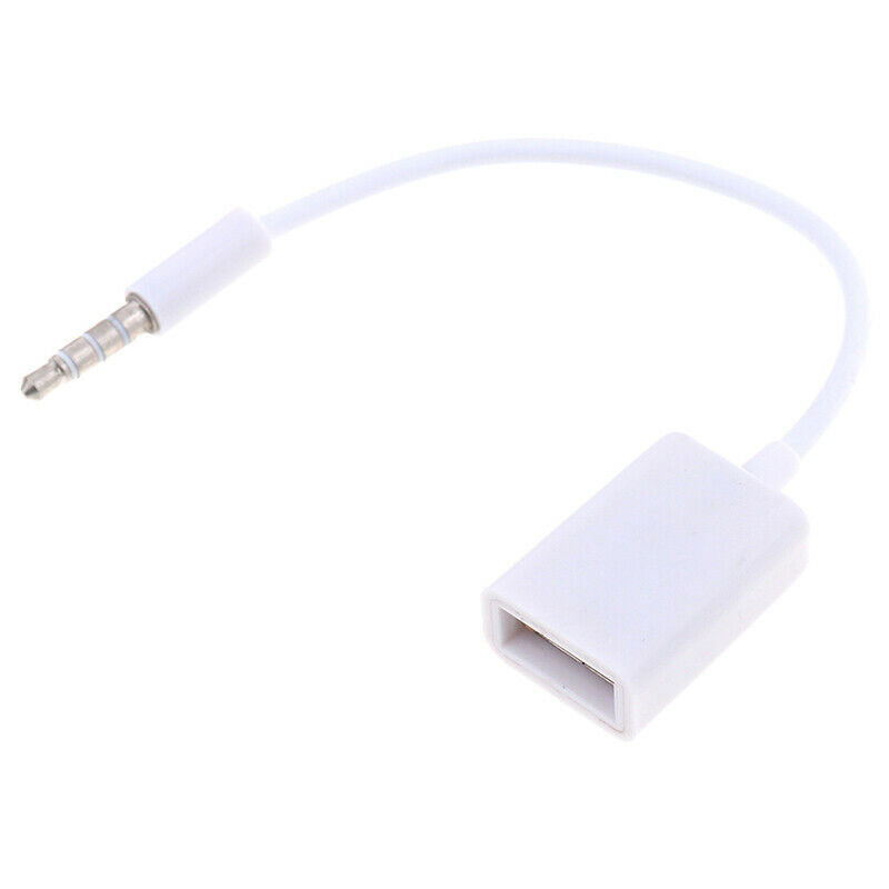 3.5mm Male Audio AUX Jack to USB 2.0 Type A Female Converter Cable JR