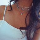 Star Opal Pendant Women Necklace Multi-layer Sweater Choker Jewelry Gifts