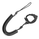 10ft Coil Surfboard Leash Surfing Stand Up Board Leash Wire Rope Black
