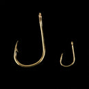500pcs/set #3~#12 Fishing Hooks Carbon Steel Golden Fishhooks With Retail Box 3C