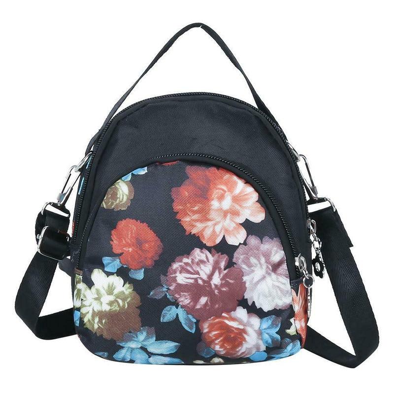 Print Shoulder Messenger Handbags Nylon Women Small Crossbody Bags (Rose)