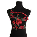Rose Flower Applique Badge Embroidered Sew on Floral Collar Patch Dress Craft TE