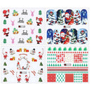 48Sheets/Set Christmas Nail Art Stickers Snowflakes Cute Snowmen Water Decals