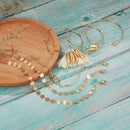 6pcs Boho Tassel Shell Bracelet Retro Pineapple Slice Bangles Women Jewelry