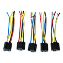 5 Pcs 5 Pin Wires Cable Relay Socket Harness Connector DC 12V for Car Auto K5U4