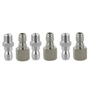 6pcs 1/4 inch Male Pressure Washer Hose Connector Quick Coupler Fittings