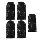 5 Pieces Plastic Wigs Hairpiece Case Protector Bag Hanger W/ Zipper Closure