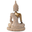 2 Pieces Sandstone Meditation Buddha Statue Hand Carved Wealth Artist Luck Hindu