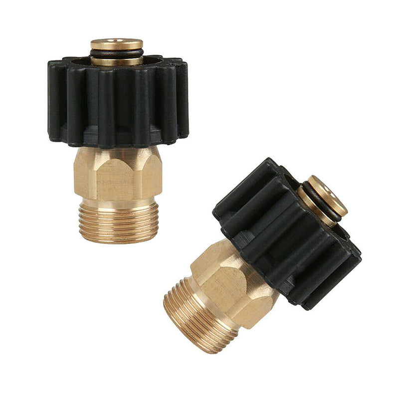 2pcs Brass Garden Hose Quick Connector M22M x M22F Quick Connector Coupler