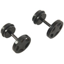 Male female jewelry earrings star pentagram amulet ear plugs stainless stee L1X3