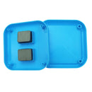 Square Magnetic Pin Cushion Pincushion Sewing Needles Organizer Blue 8.5cm
