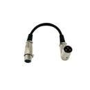 1ft XLR Female to Right Angle Male Microphone Audio Extension Cable
