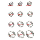 set of 12 Stainless Steel Round Mousse ring Cutter Cutting Mould cake mould