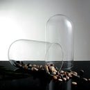 Glass Cover Micro Landscape Display Holder Terrarium Container 8cm*15cm