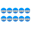 10x Dog Balls Toys - Squeaky Funny Teeth Clean Chewing Balls Toys Pet Supplies