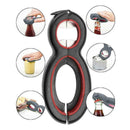 Multi-Tool 6 in 1 Bottle Soda Soup Can Jelly Jar Opener Twist O off Remover L8O0