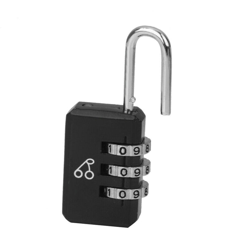 Combination Security Cabinet Suitcase Luggage Bag Code Padlock Lock Black
