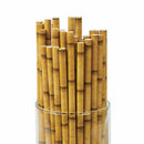25pcs Paper Straws Bamboo Print Straws Hawaiian Jungle Tropical Bamboo PrinS Hn