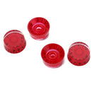 Acrylic Electric Guitar Control Knobs Red Body w/ Black Dial Speed Knobs
