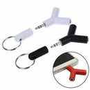 3.5MM 1 to 2 Double Earphone Headphone Splitter Cable Adapter Tool Plug Hom Q5H8