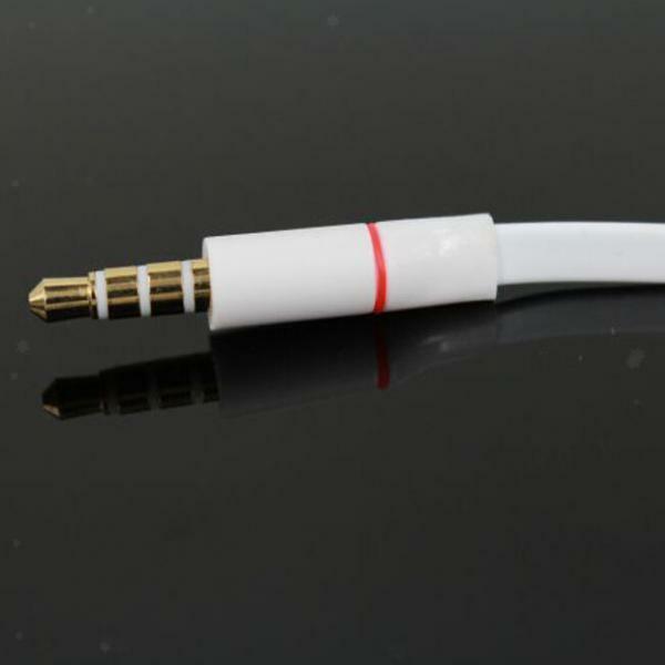 15.5cm OMTP to CTIA Male to Female 3.5mm Earphone Cable Adapter White