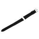 18mm Watch Bracelet Black PU Leather Alloy Buckle Strap Watch