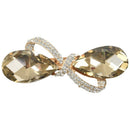 Fashion Crystal Rhinestone Oval Bowknot Barrette Hair Clip Clamp Hairpin