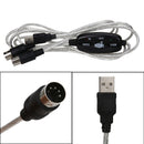 USB Interface to MIDI Converter Music Keyboard Piano Cord Cable Adapter
