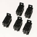 5 Pc 40a Relay Plug 4-pin Mounting Socket + Terminals Base Holder