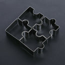 4pcs Stainless Steel Puzzle Piece Cookie Cutter Frame  Cake Mold