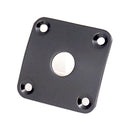 2 Pieces Metal Square Guitar Jack Plate Cover for LP Electric Guitar Black