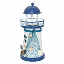 Deco Mediterranean Style Lighthouse Iron Candle LED Light House Decoration