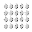 100pcs Blank Earring Pins Stainless Steel Flat Blank Post Ear Studs Findings