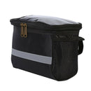 Bicycle Front Basket Bag Bike Handlebar Bag Storage Holder with Reflective Strip