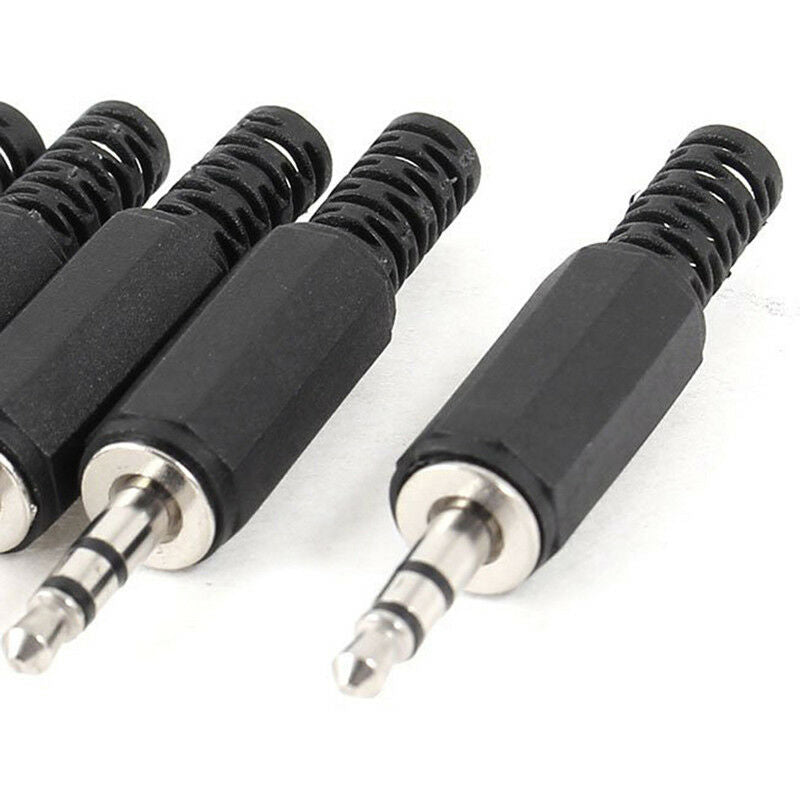 10pcs 3.5mm 1/8" Audio Male Plug Jack Adapter Connector DIY Earphone Speake sp