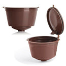 4Pcs Reutilisables Espresso Coffee Capsule Filters With 2 Spoons for Dolce  P9E6