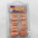 100X Nude pink Half Nail Tips South French Salon Acrylic Nail Art False Nai S2V7