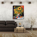 Painting By Numbers Kit DIY Sunflower Fruit Canvas Oil Art Picture Craft A