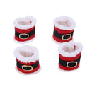 4pcs Christmas Decor Napkin Holder Tableware Dinner Decor Santa Claus Cover