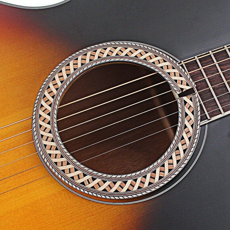 Classical Guitar Wood Inlay Soundhole Rosette Inner Dia 93Mm