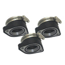 3x Dirt Bikes Carburetor Rubber Adapter Manifold Flange For Mikuni VM24 26 28mm