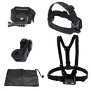 Head Strap+Chest Harness+Wrist Belt +Connecter + Carry Bag for Sports Camera