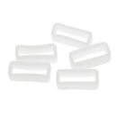 40 Pieces 22mm Silicone Watch Band Strap Loops Keeper Holder White+Black