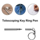 Telescopic Stainless Steel Pen Keyring Keychain Emergency Signature Tool Gift-OZ