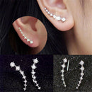 1 Pair Chic Lady Seven Star Crystal Ear Hook Charm Earrings Fashion Jewelry Xmas